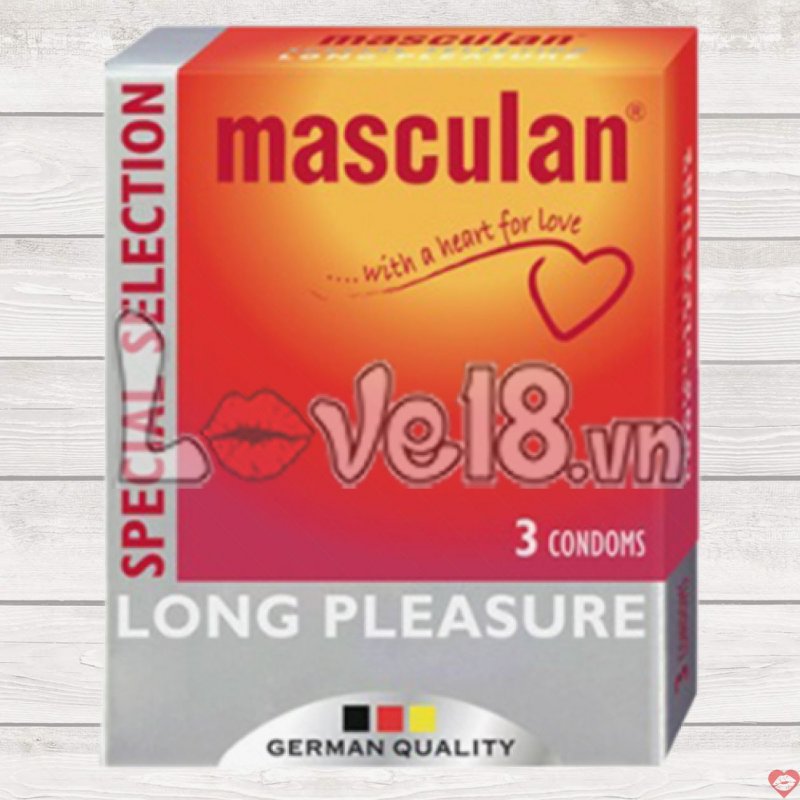 Bao Cao Su Kéo Dài Masculan Hộp 3 Cái An Toàn Êm Dịu 