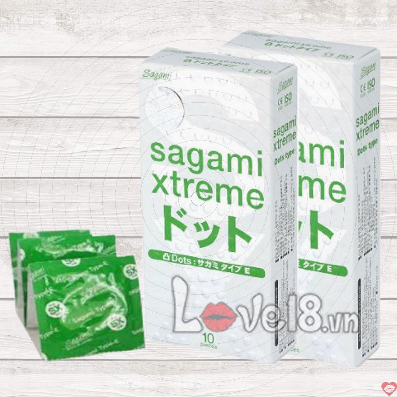 Bao Cao Su Sagami Xtreme Type E 10 Cái Mỏng Siêu Êm Nhẹ An Toàn 