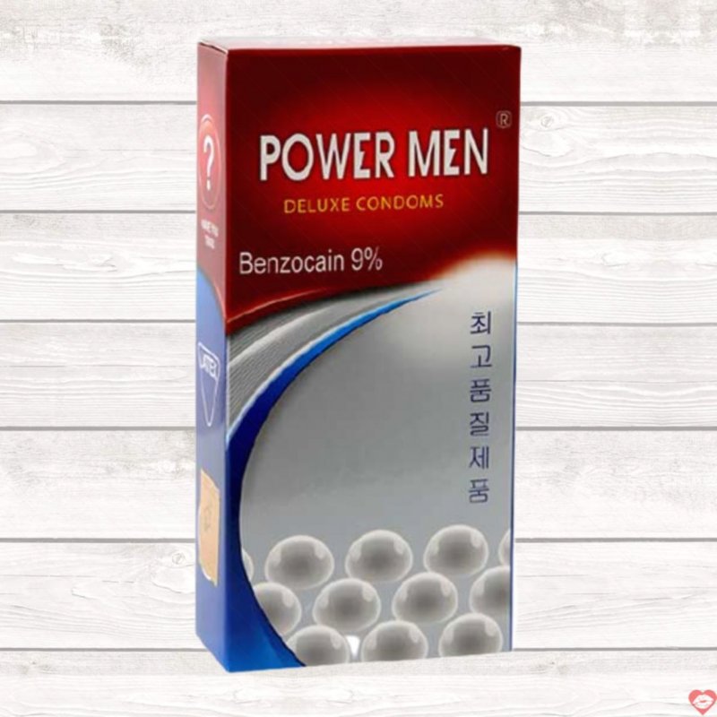 Bao cao su Powermen ngọc trai siêu mỏng kéo dài chống xuất tinh gai gân 