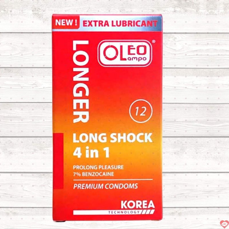 Bao Cao Su Oleo Lampo Long Shock 4in1 Gân Gai Kéo Dài Thời Gian Tăng Khoái Cảm 