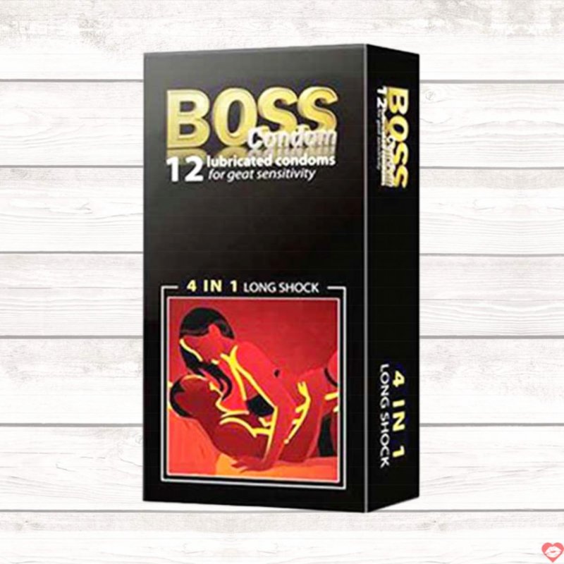 Bao cao su Boss 4in1 gai gân chống xuất tinh sớm kéo dài 52mm 