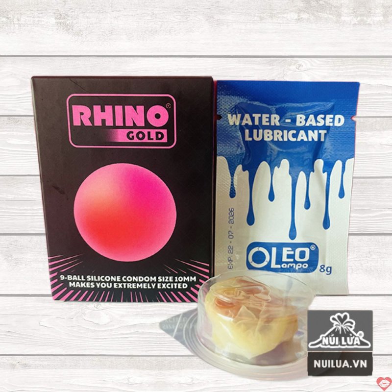 Bao cao su Rhino Gold 9 bi to cao cấp tăng khoái cảm an toàn tin cậy 
