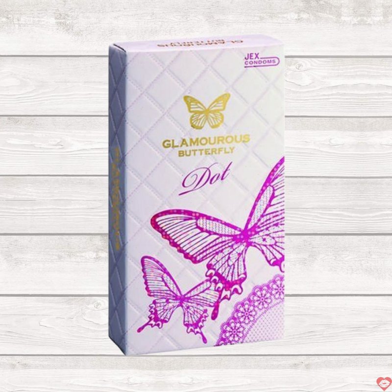 Bao cao su Jex Glamcurous Butterfly 8c hạt ngọc trai siêu mượt 