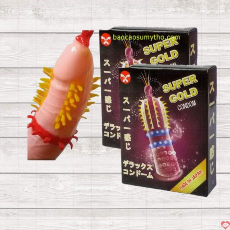 Bao Su Siêu Gai Bi Râu Super Gold Nhật Bản Tăng Khoái Cảm 