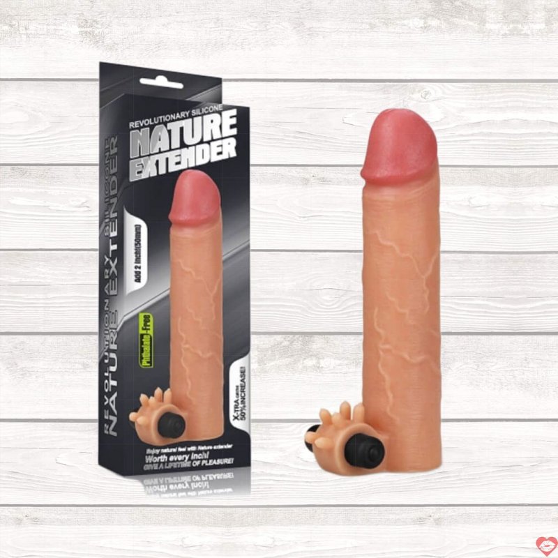 Bao cao su đôn dên rung Lovetoy Nature Extender kéo dài tăng khoái cảm 