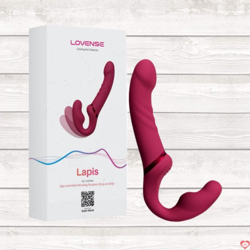 Dương vật giả 2 đầu Lovense Lapis rung mạnh mẽ silicon cao cấp kích thích tối đa 
