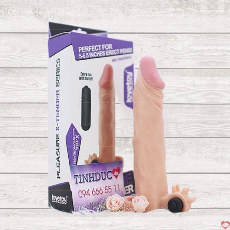 Bao cao su đôn dên Lovetoy X-Tender rung mạnh mềm mịn kích thích cực đỉnh 