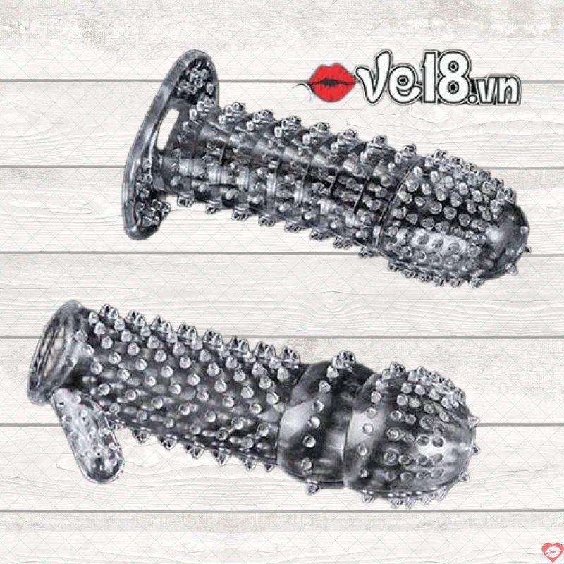 Bao cao su đôn siêu gân gai bi trong suốt tăng khoái cảm cực đỉnh 