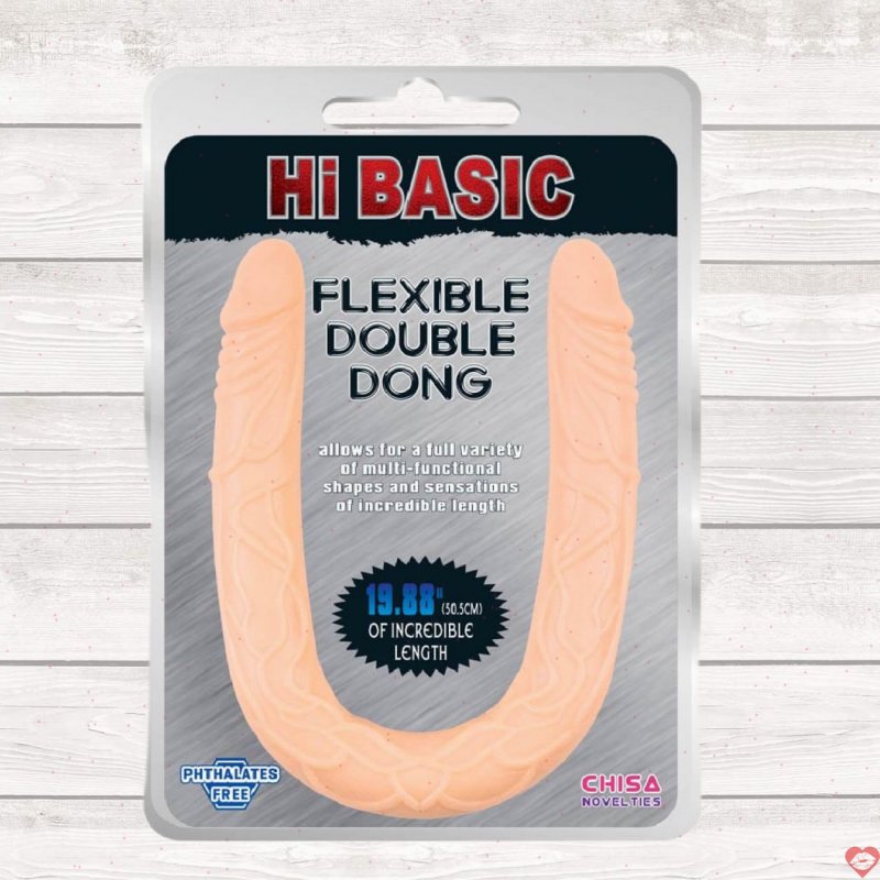 Dương vật giả 2 đầu Chisa Hi Basic mềm dẻo kích thích cực đã 