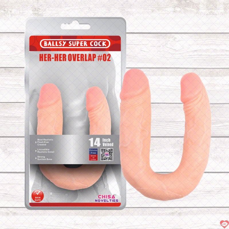 Dương vật giả 2 đầu Chisa Her-Her Overlap cao cấp silicon mềm mại kích thích cực mạnh 