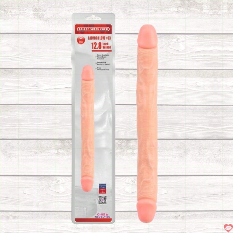 Dương vật giả 2 đầu Chisa Ballsy Super 12.8 inch mềm mại kích thích 