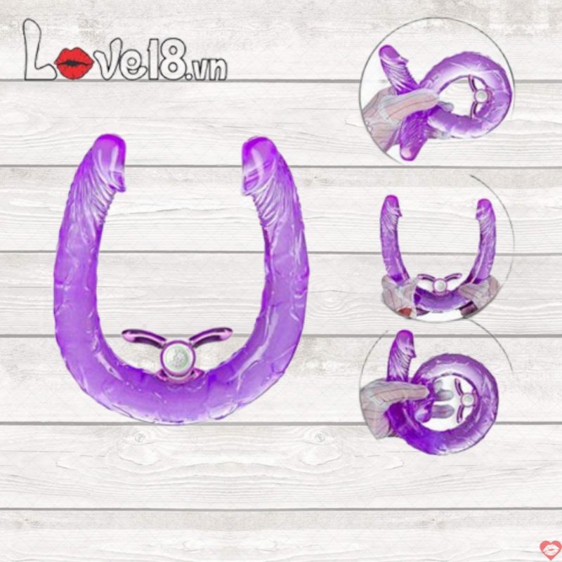 dương vật giả 2 đầu bướm rung massage âm vật kích thích cùng đôi 