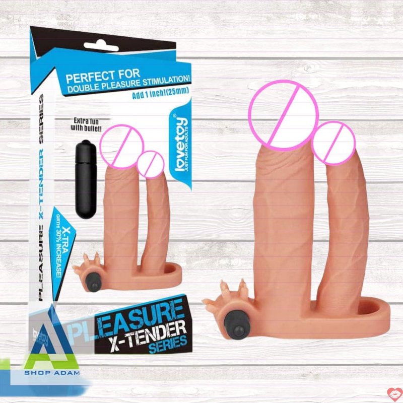 Bao đôn dên tăng 25mm 2 đầu có rung và quai đeo Lovetoy X-Tender