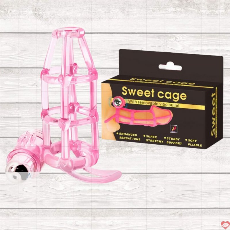 Bao đôn silicon hình rọ siêu rung kích thích Sweet Cage