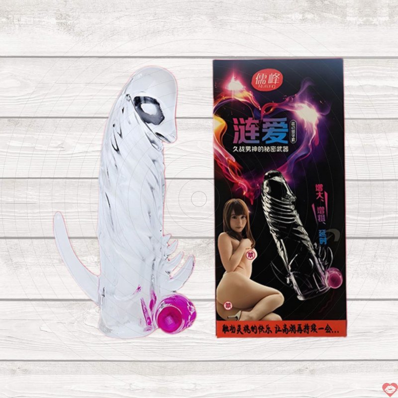 Bao cao su đôn dên trong suốt Penis rung gốc