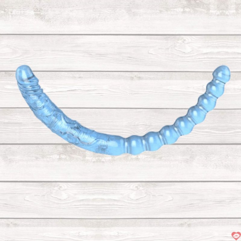 Dương vật giả 2 đầu silicon trong suốt 45cm cho les cực thực 