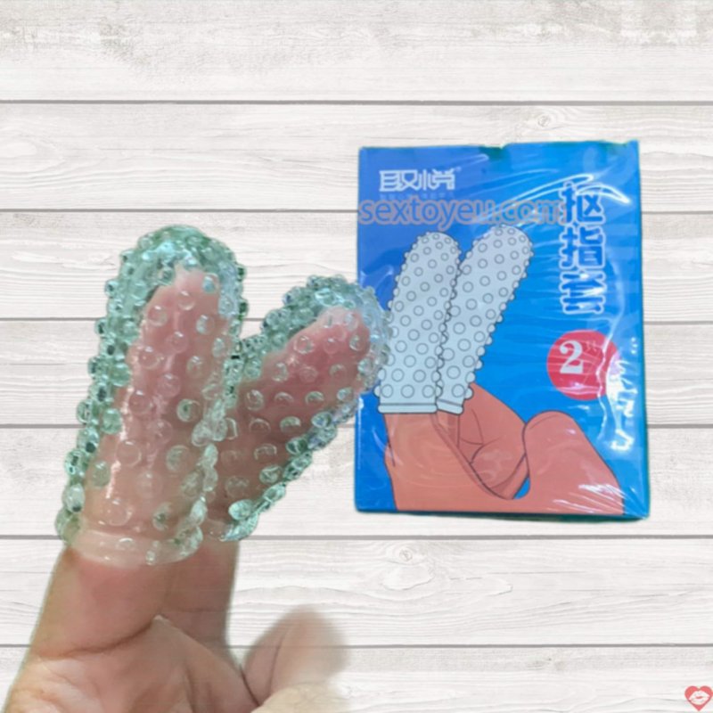 Bao Cao Su Đôn Đeo Ngón Tay Có Gai - Hộp 2 Cái