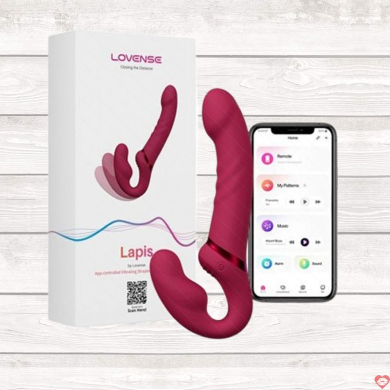 Dương vật giả 2 đầu Lovense Lapis siêu rung điều khiển app 
