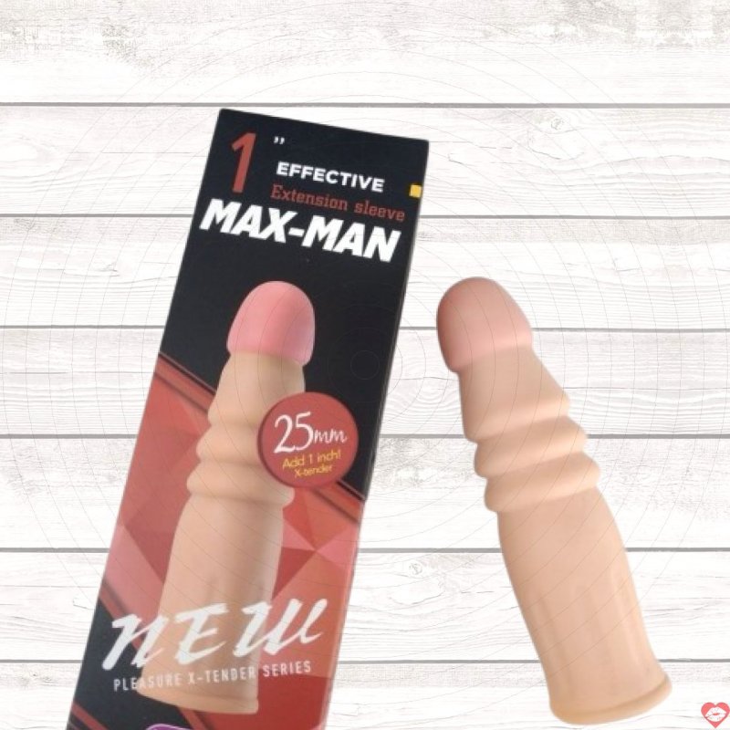 Bao Cao Su Đôn Dên Silicone Cao Cấp Max-man Lò Xo Dài Thêm 2.5cm Dành Cho Nam