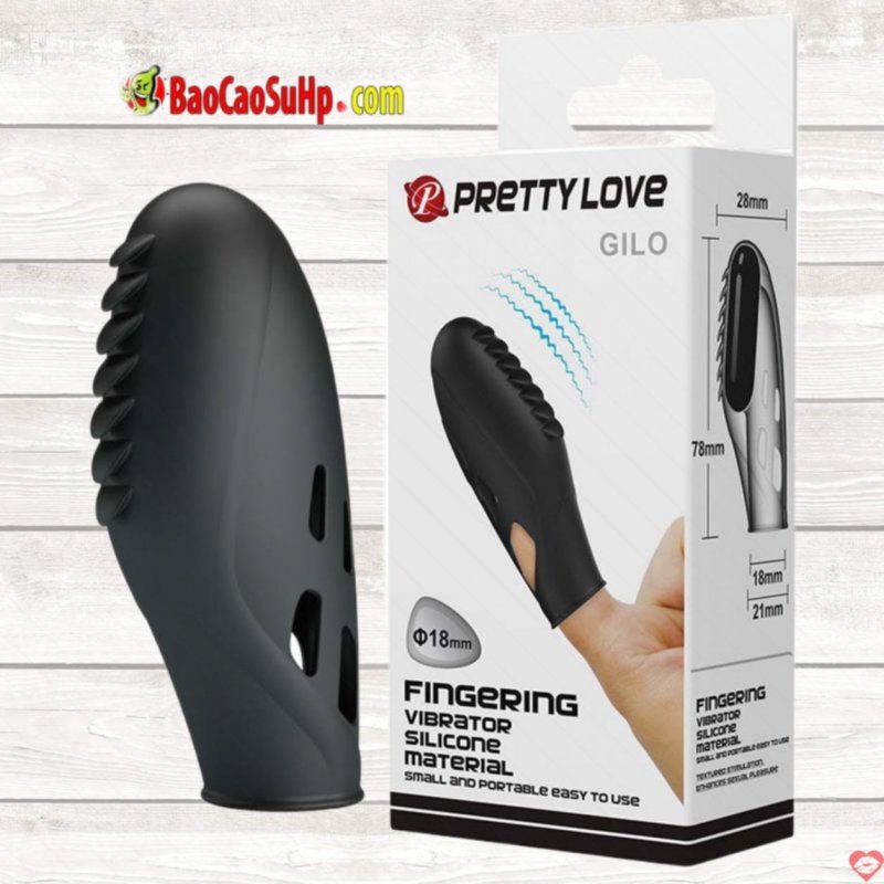 Ngón tay rung Prettylove Gilo nhỏ gọn silicone rung mạnh 