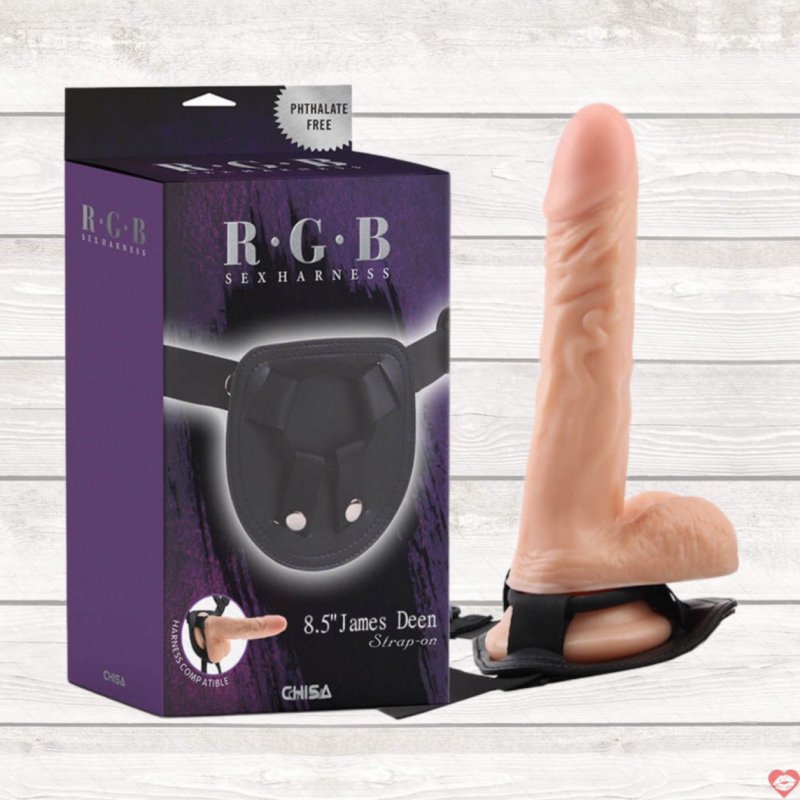 Dương vật giả có dây đeo Chisa James Deen 8.5 inch siêu mềm mại an toàn 