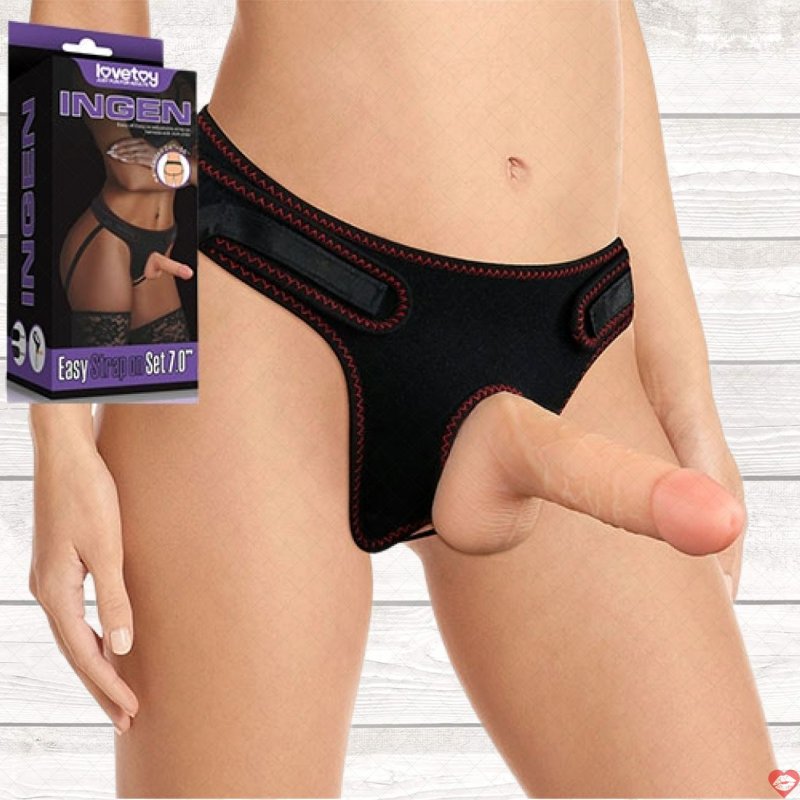 Dương vật giả dây đeo mềm mịn Lovetoy USA Kích thích điểm G 