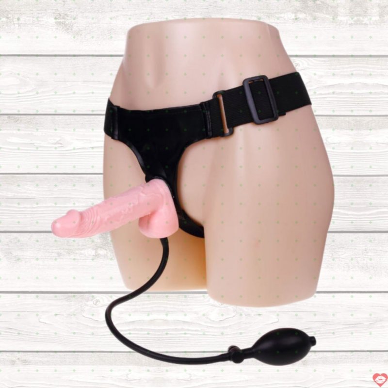 Dương vật dây đeo bơm hơi DC65Y cao cấp trị yếu sinh lý mãn kinh 