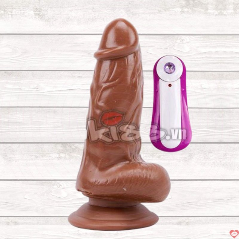 Dương vật rung da nâu Chú lùn dũng mãnh sextoy nữ cao cấp an toàn 