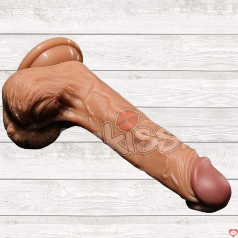 Dương vật silicon mềm mịn Real Dildo rung thụt sưởi ấm kích thích 