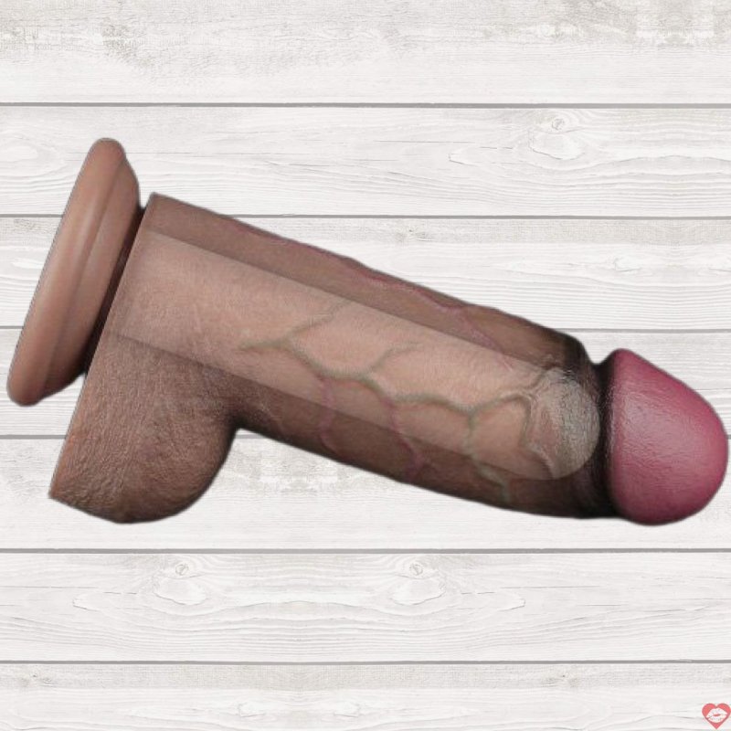 Dương vật giả silicone bạch kim XXL 9.5 inch Lovetoy hít tường 