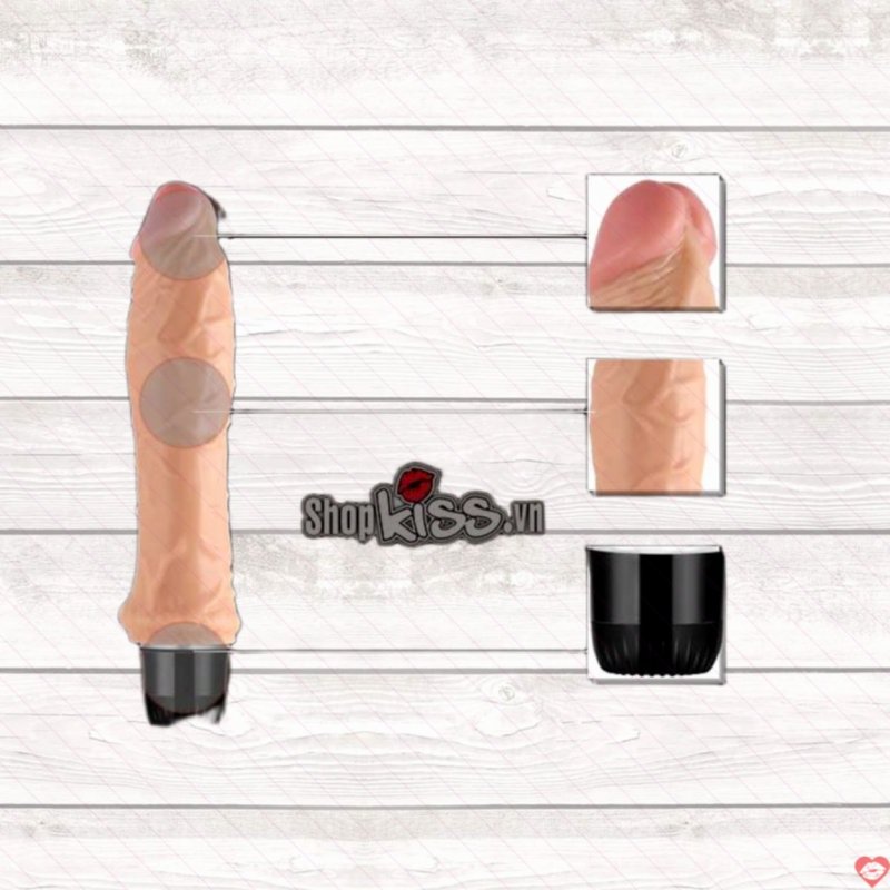 Dương vật giả Lovetoy Real Feel mềm mềm rung kích thích phụ nữ 