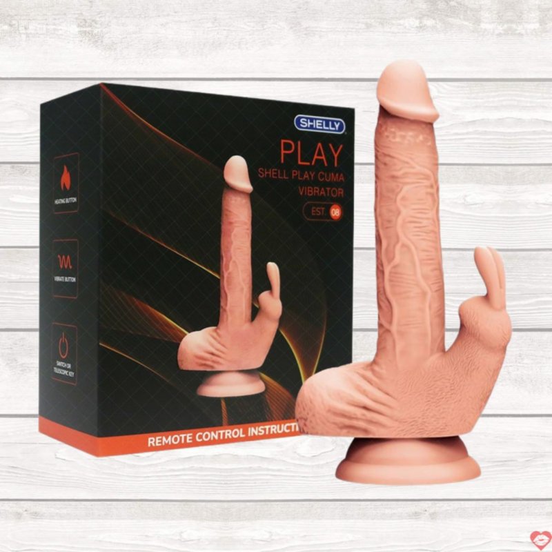 Dương vật giả Shelly Play Cuma dính tường 7 chế độ rung siêu mềm mại 