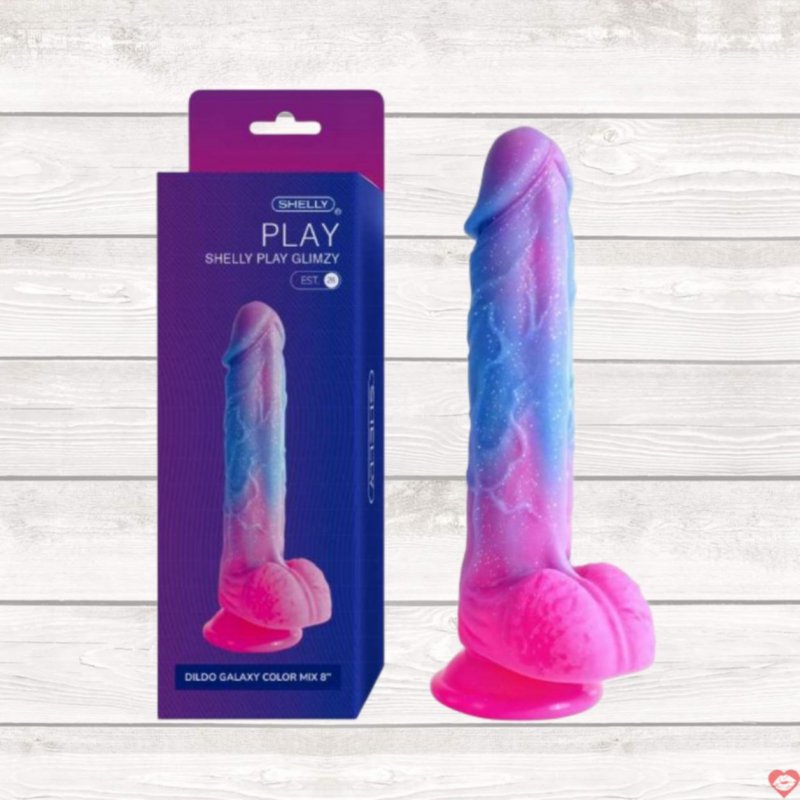 Dương vật giả dính tường Shelly Play Glimzy 17cm Mềm mại Siêu thực 