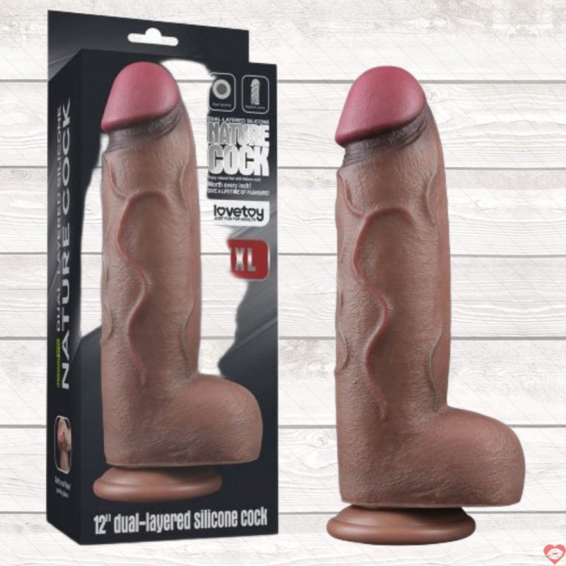 Dương vật giả silicone bạch kim Lovetoy XXL 12in to khủng kích thích 