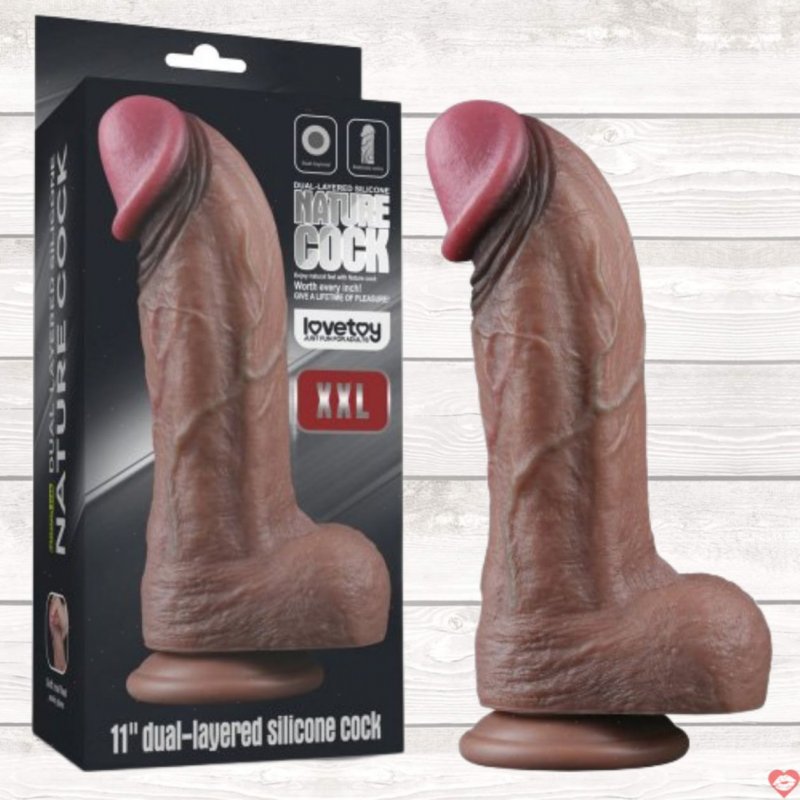 Dương vật giả silicone bạch kim Lovetoy XXL 28cm kích thích mạnh mẽ 
