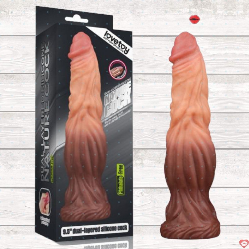 Dương vật giả silicone siêu gân 2 thớ mềm mại kích thích khoái cảm 