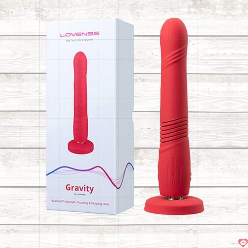 Dương vật giả Lovense Gravity rung thụt mạnh mẽ điều khiển app tiện lợi 