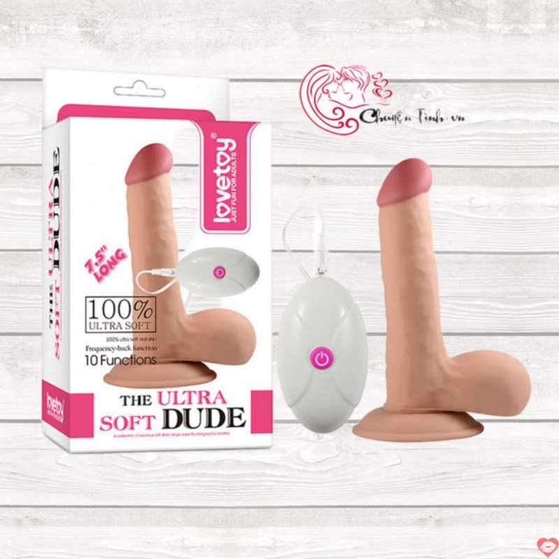 Dương Vật Rung Siêu Mềm Lovetoy Ultra Soft Dude 7.5 Kích Thích Mạnh 