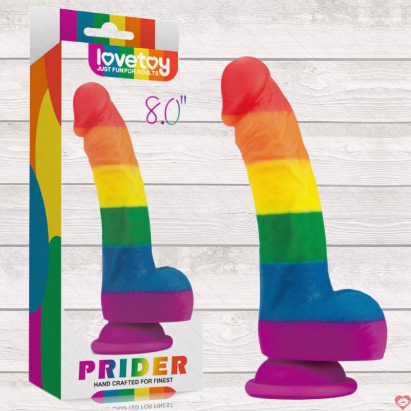 Dương Vật Giả Gắn Tường LoveToy 8″ Silicon Mềm Mại, Chống Nước
