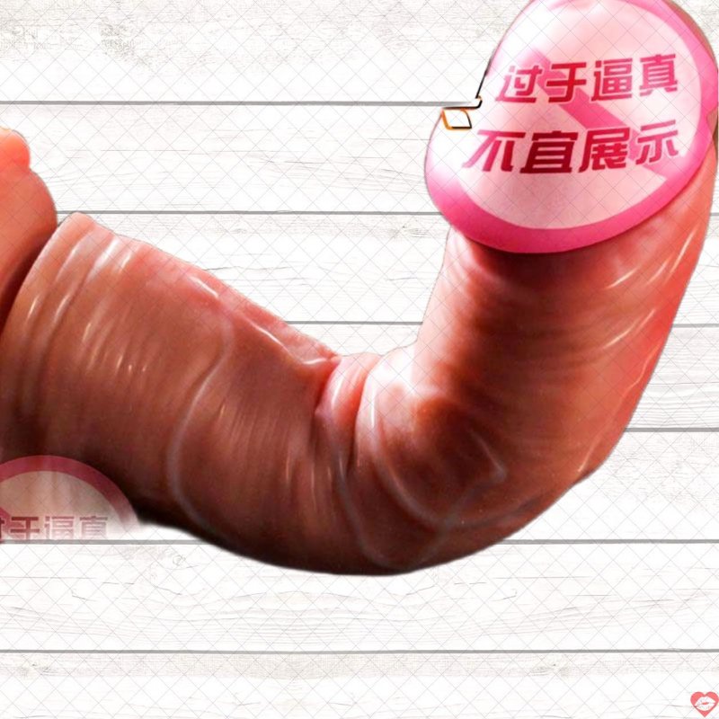 Dương vật giả Silicone Jiyu keel cong mềm mại đóng đất