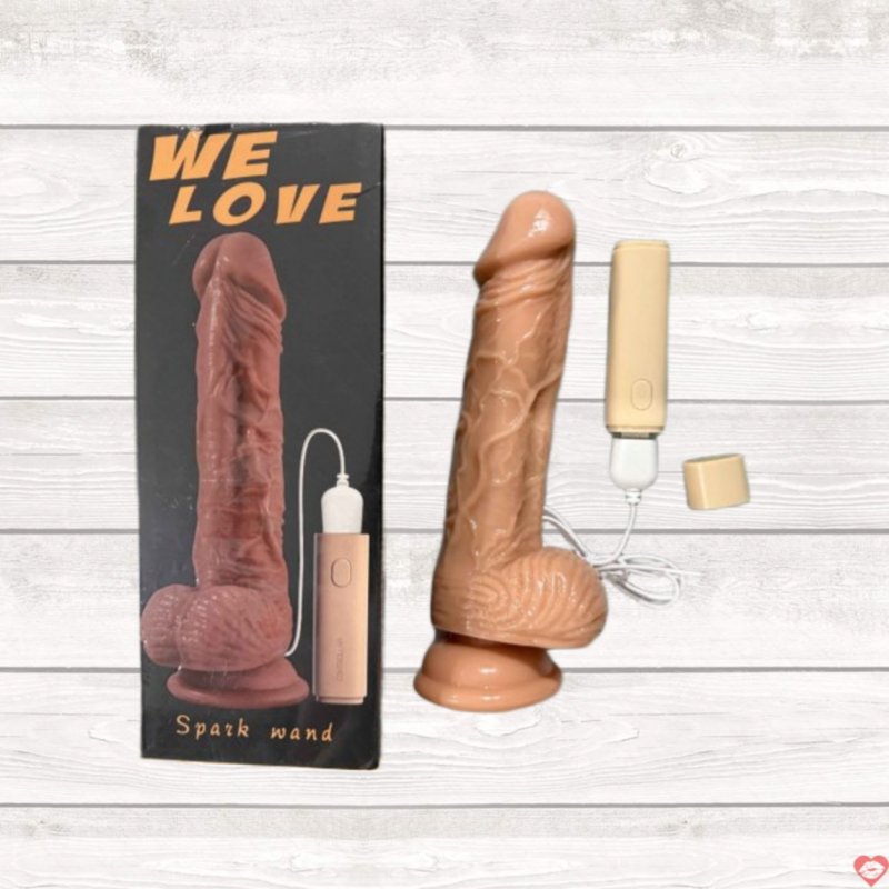 Dương vật giả giá rẻ đóng đất Welove Spark Wand có dây rung nhiều chế độ.