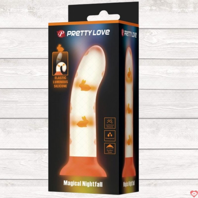 Dương Vật Giả Silicon Dán Tường Có Thể Phát Sáng - Prettylove Magical Nightfall
