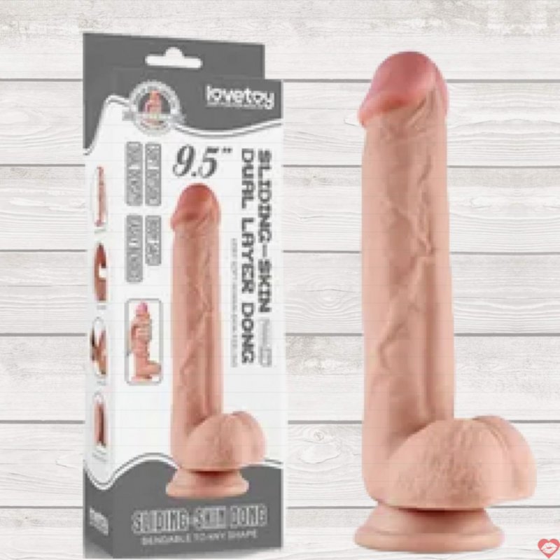 Tha hồ lên đỉnh với dương vật giả gắn tường da trượt Lovetoy 9 inch
