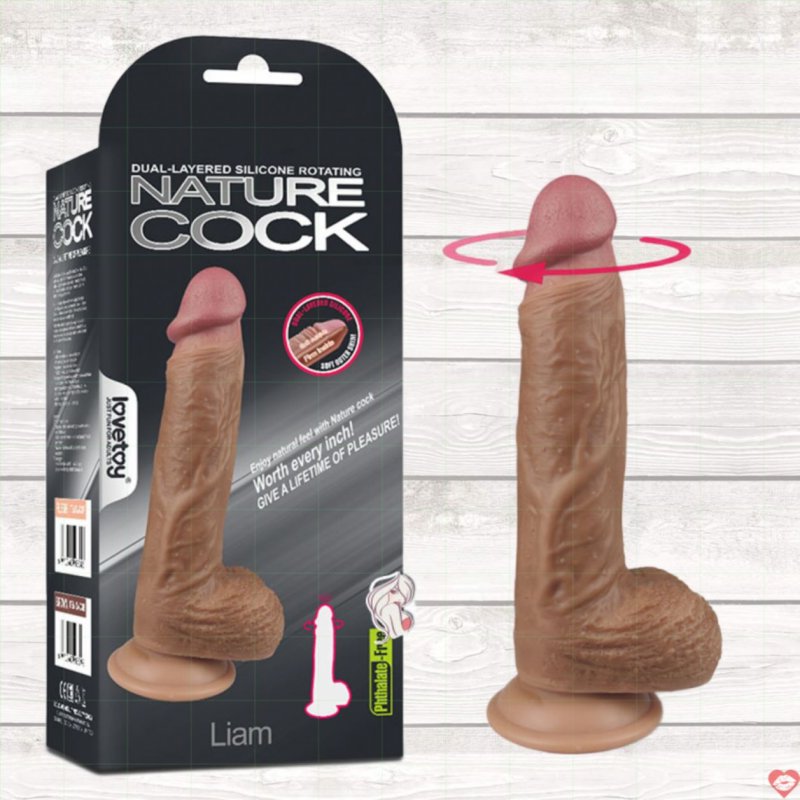 Dương vật giả silicon siêu mềm đẹp rung ngoáy Lovetoy Nature Cock Liam DV58H