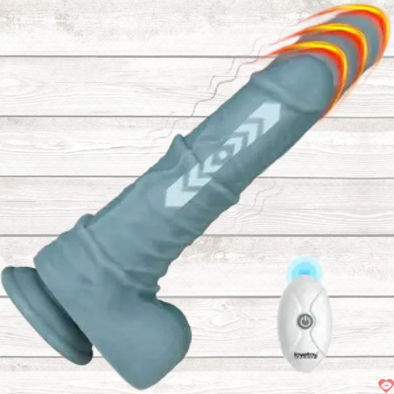 Dương vật giả khủng siêu mềm rung thụt sướng điên đảoDV56E silicone 2 lớp rung thụt 3 chế độ điều