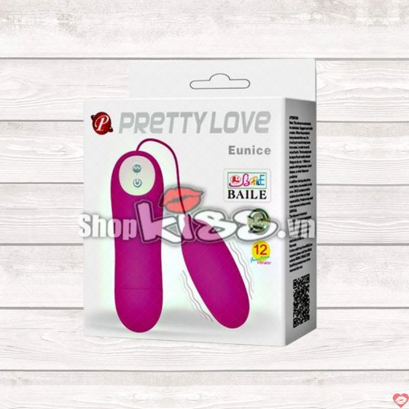 Trứng rung Prettylove Eunice 12 tần số mềm mịn kích thích cực mạnh 