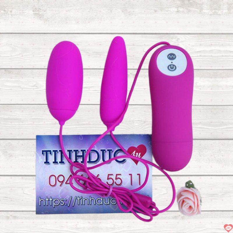 Pretty Love Irma hai đầu silicone mềm mịn rung mạnh Trứng rung cực phê 