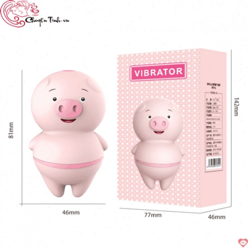 Lưỡi rung liếm âm đạo hình heo nhỏ gọn 10 chế độ, pin sạc