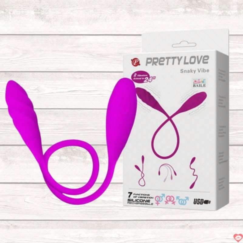 Trứng Rung Pretty Love Snaky Vibe – Rung 2 Đầu 7 Chế Độ Dùng Sạc