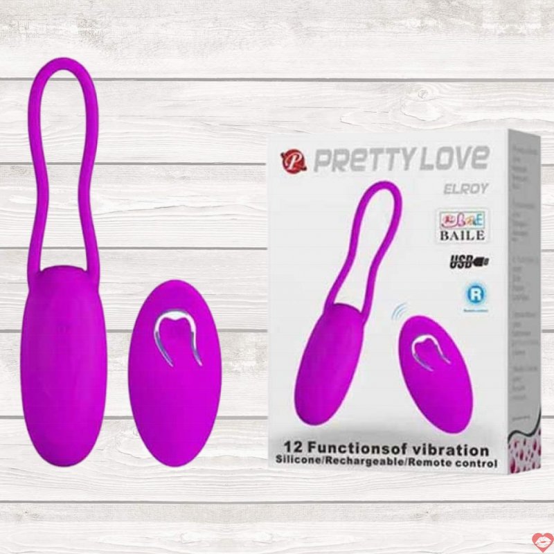 Trứng Rung Pretty Love Elroy Điều Khiển Từ Xa 12 Chế Độ Rung